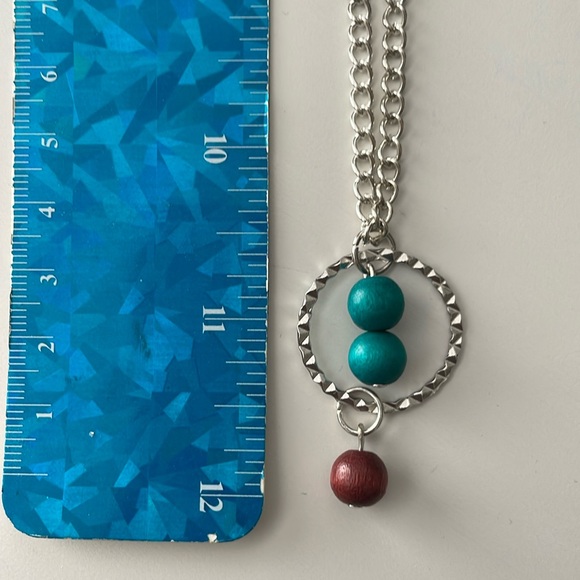 2 for $29 / wooden bead hanging hoop necklace - Picture 6 of 7